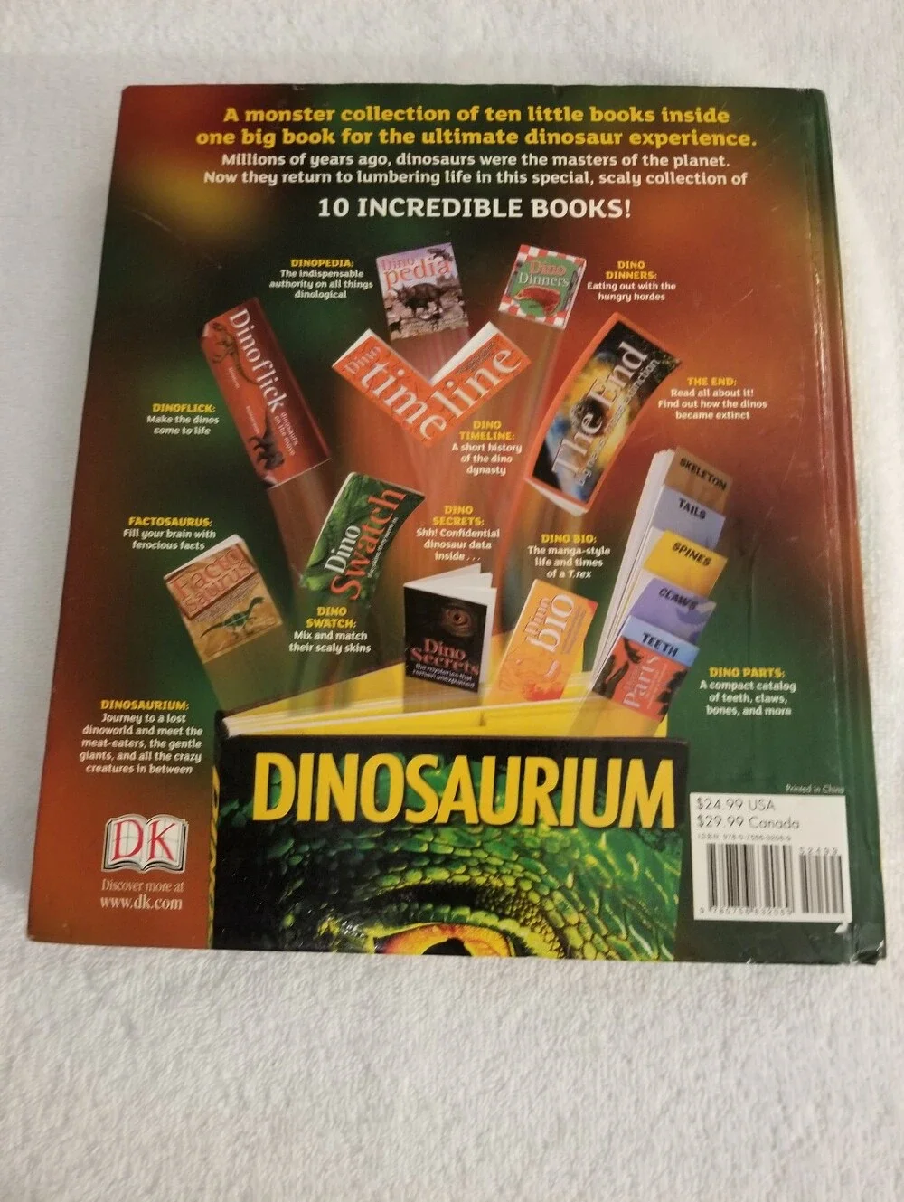 DINOSAURIUM Soft Hardback By DK Interactive Educational Dinosaur Book